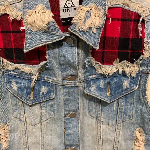 unif distressed denim vest - Picture 4 of 4